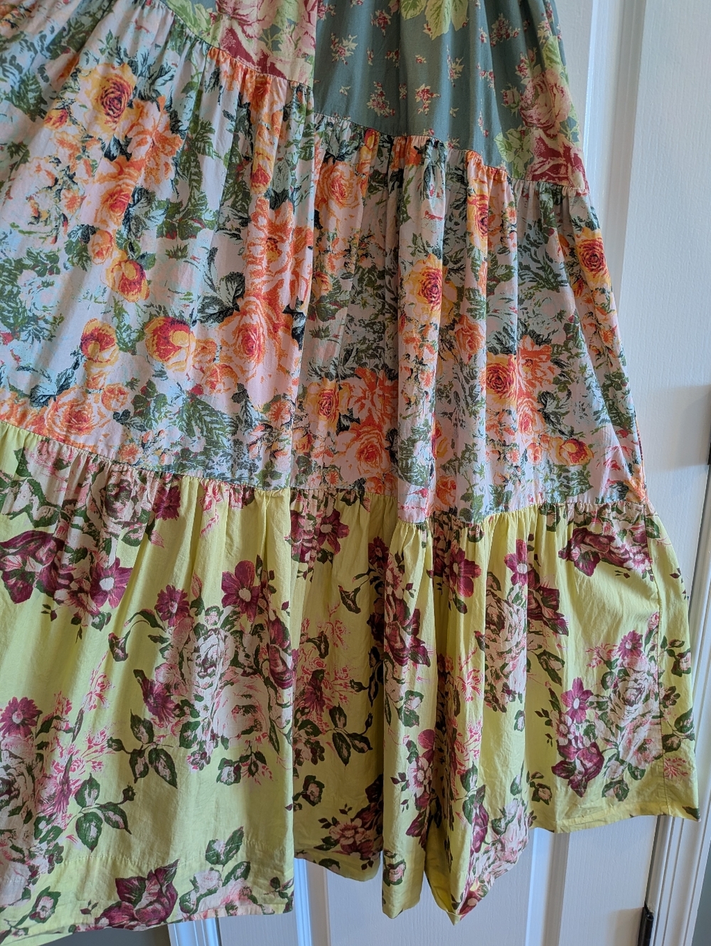 Free People Bluebell Maxi Dress Size L Cottagecore Whimsical Garden Floral Fairy - Picture 14 of 16